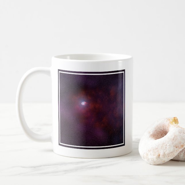 Pulsar Wind From A Neutron Star. Coffee Mug (With Donut)