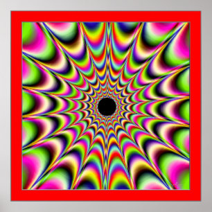 Pulsating Black Centre and Beaming Colours II Poster