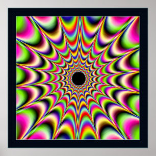 Pulsating Black Centre and Beaming Colours III Poster