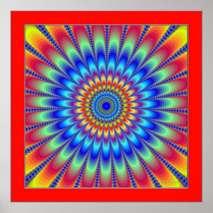 Pulsating Colours Illusion Poster