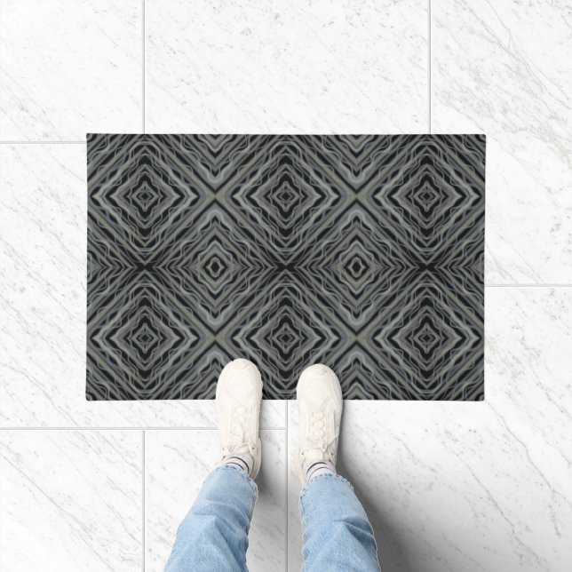 Pulsating Rhythm Modern Abstract Art Illustration  Doormat (Indoor)