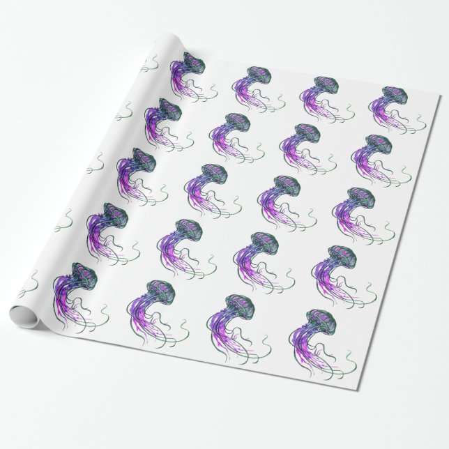 PULSE AND TENTACLES WRAPPING PAPER (Unrolled)