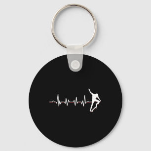 Pulse Heartbeat Skater Ollie Skateboard Skateboard Key Ring