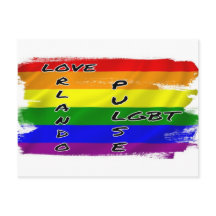 Pulse LGBT Flag Postcard