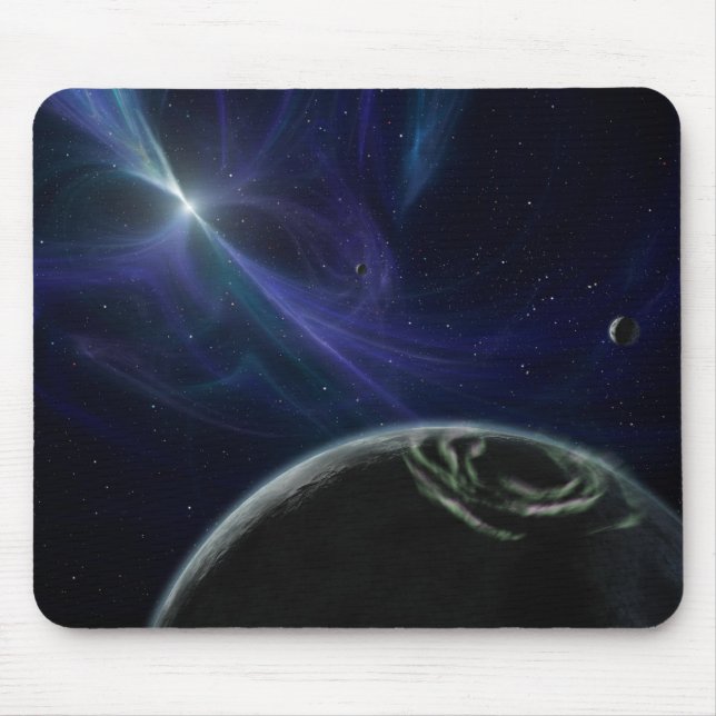 Pulsor and Planets in Orbit Mousepad (Front)