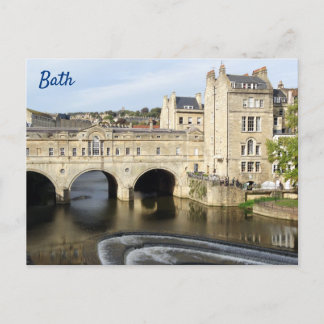 Pulteney Bridge and River Avon, Bath, England Postcard