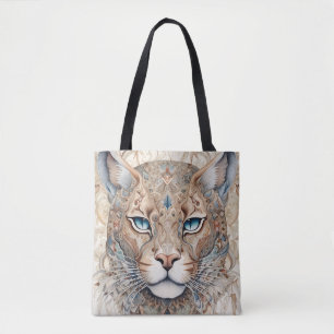 Puma Face Surreal Art Tote Bag
