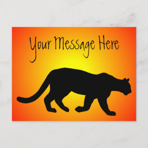 Puma Mountain Lion Cougar Sunfire Personalised Postcard