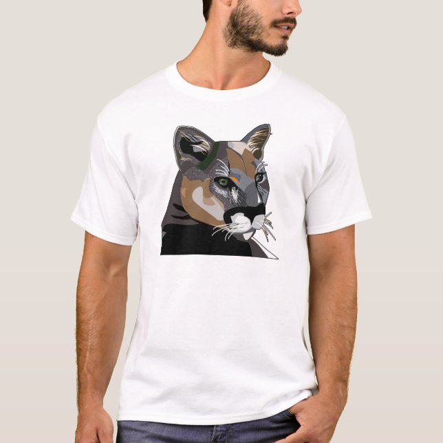 Puma,Mountain Lion,Cougar T-Shirt (Front)