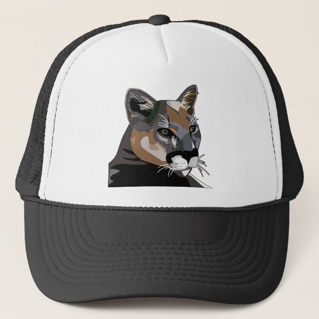 Puma,Mountain Lion,Cougar Trucker Hat (Front)