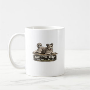 Pumi Dog – Born to Herd Forced to Relax Coffee Mug