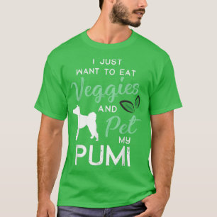 Pumi Funny Vegan Dog Lover Owner Xmas Birthday Gif T-Shirt