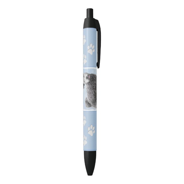 Pumi Painting - Cute Original Dog Art Black Ink Pen (Bottom (Vertical))