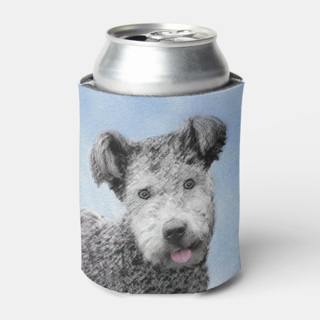 Pumi Painting - Cute Original Dog Art Can Cooler (Can Front)