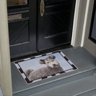 Pumi Painting - Cute Original Dog Art Doormat