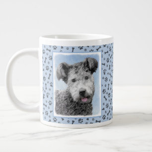 Pumi Painting - Cute Original Dog Art Large Coffee Mug