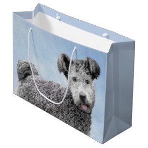 Pumi Painting - Cute Original Dog Art Large Gift Bag