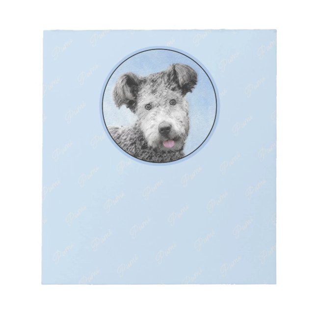 Pumi Painting - Cute Original Dog Art Notepad (Front)