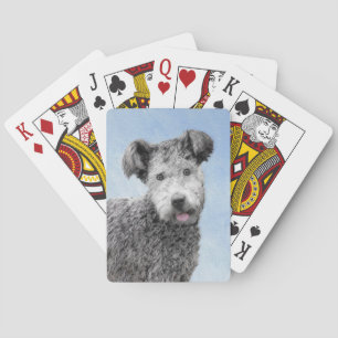 Pumi Painting - Cute Original Dog Art Playing Cards