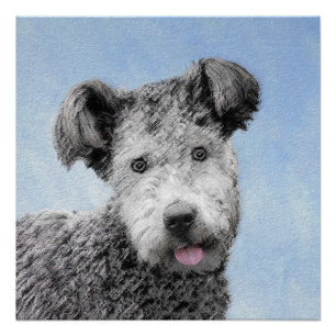 Pumi Painting - Cute Original Dog Art Poster