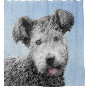 Pumi Painting - Cute Original Dog Art Shower Curtain
