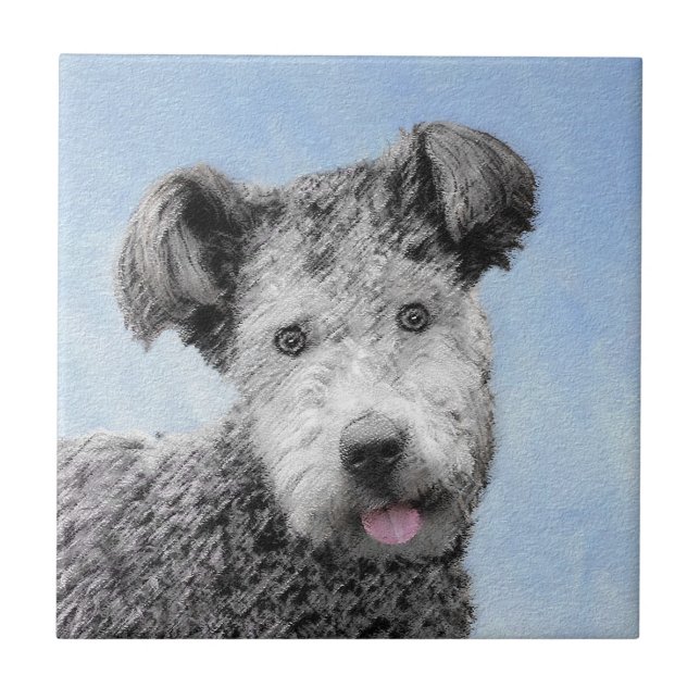 Pumi Painting - Cute Original Dog Art Tile (Front)