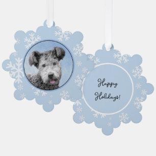 Pumi Painting - Cute Original Dog Art Tree Decoration Card