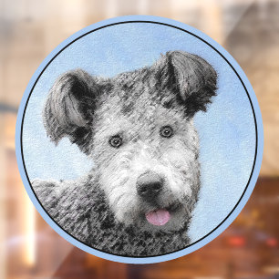 Pumi Painting - Cute Original Dog Art Window Cling
