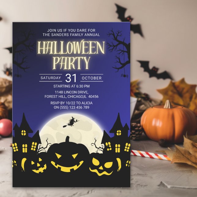 Pumkin Halloween Party Family Reunion Invitation (Creator Uploaded)