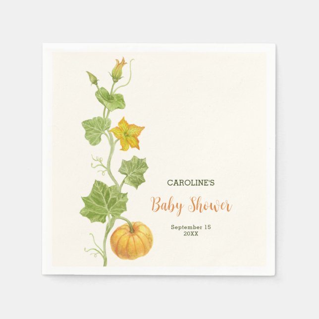  pumkin vine botanical  napkin (Front)