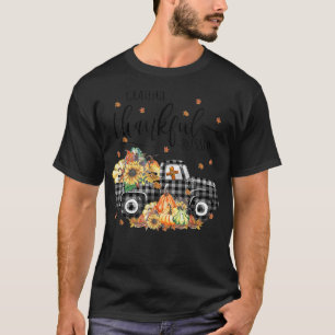 Pumkins Truck Sunflower Thankful Grateful Blessed  T-Shirt