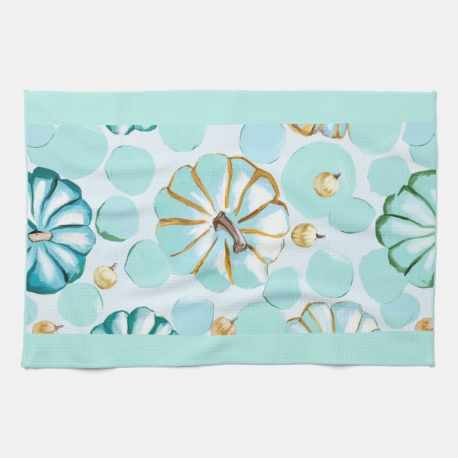 Pumokin Throw Pillow Tea Towel (Horizontal)