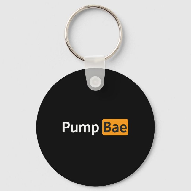 Pump Bae Funny Gym Bodybuilding  Key Ring (Front)