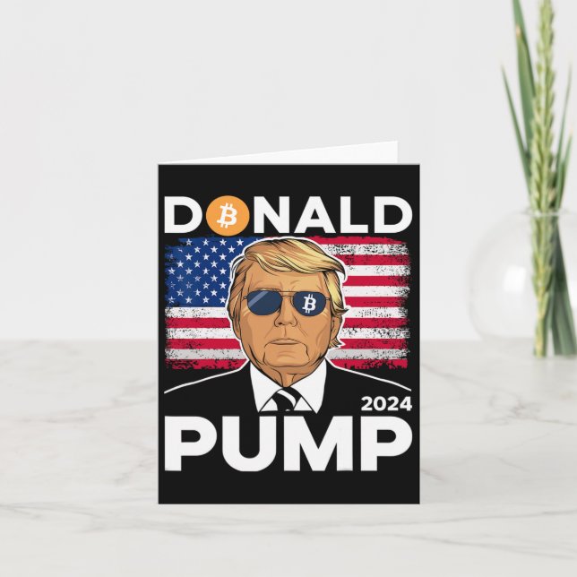 Pump Bitcoin Funny Trump 2024 Crypto  Card (Front)