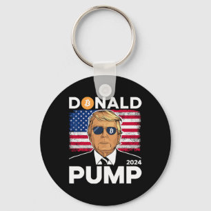 Pump Bitcoin Funny Trump 2024 Crypto  Key Ring