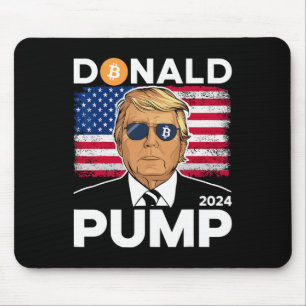 Pump Bitcoin Funny Trump 2024 Crypto Mouse Mat