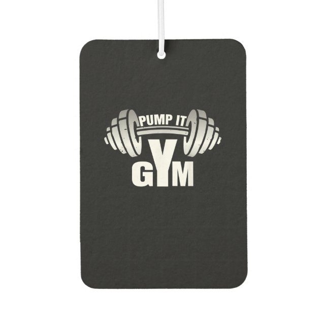 Pump It Ness Gym Sport Motivation Men Women Kid Car Air Freshener (Front)