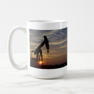 Pump Jack at Sunset. Coffee Mug