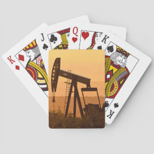 Pump Jack Pumping Oil In West Texas, USA Playing Cards