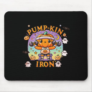 Pump-kin Iron - Funny Bodybuilding Workout Hallowe Mouse Mat