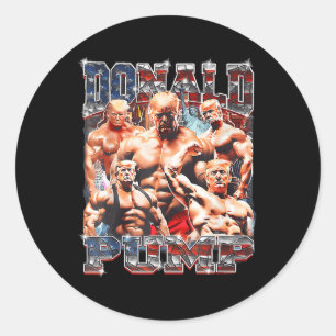 Pump Make America Strong Again Trump 2024  Classic Round Sticker