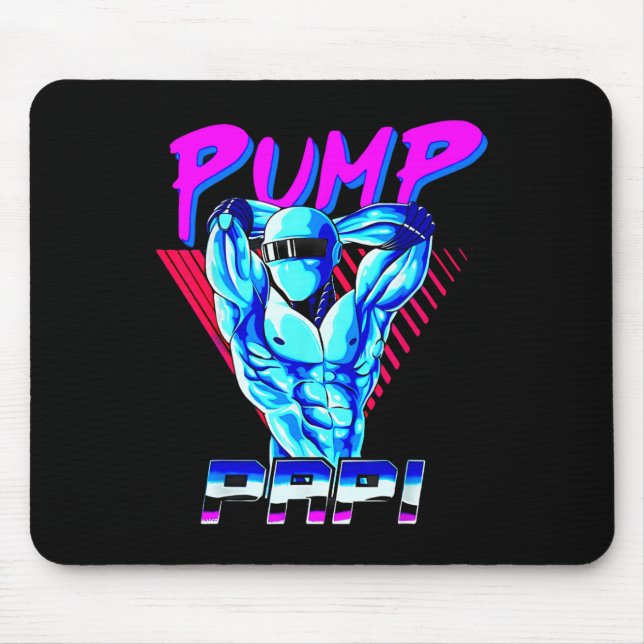Pump Papi Powerlifting Bodybuilding Fitness Traini Mouse Mat (Front)