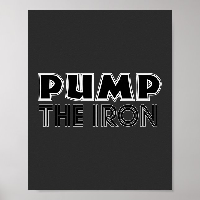 Pump The Iron Pump Cover Gym Workout Poster (Front)