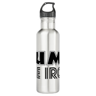 Pump The Iron Pump Cover Gym Workout Water Bottle