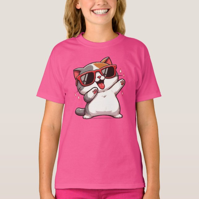 Pumped Up! Sunglasses Kitten T-Shirt (Front)