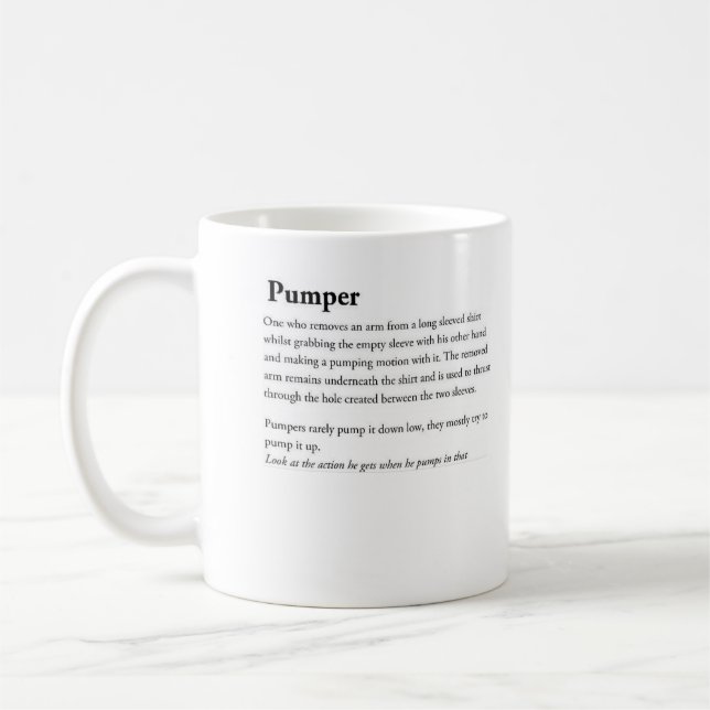 Pumpers vs. Tumblers Coffee Mug (Left)