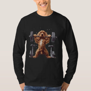 Pumping Weight Lifting Funny Cocker Spaniel T-Shirt