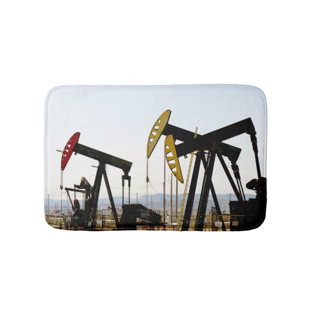 Pumpjacks in Taft California Bath Mat (Front)