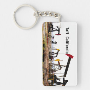 Pumpjacks in Taft California Key Ring