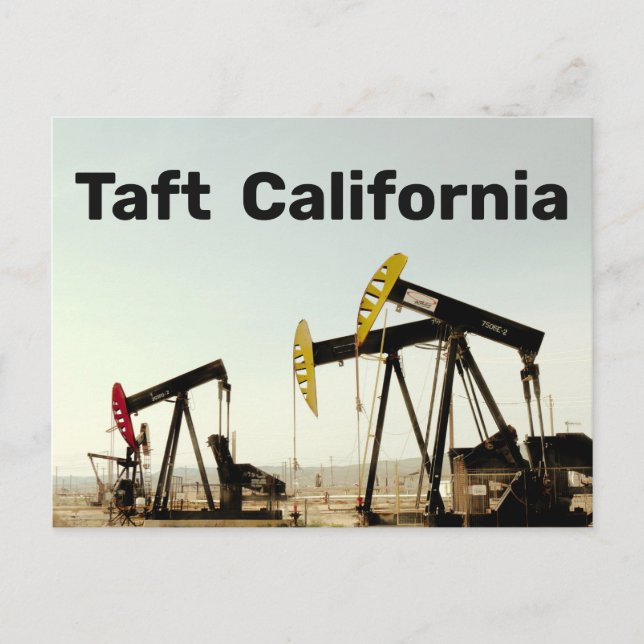 Pumpjacks in Taft California  Postcard (Front)
